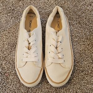 TOMS Women's Canvas Cream Sneakers